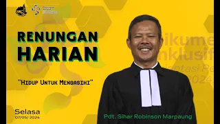 Renungan Harian Gereja HKBP Ressort Tebet - Selasa, 7 Mei 2024