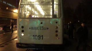 Трамвай Санкт-Петербурга 214: ЛВС-86К б.1091 по №49 (30.11.11)