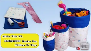diybasket/Don' buy plastic baskets anymore /sew this multipurpose XL basket for your clothes or toys