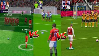 PES 2021 MOBILE vs FIFA 21 MOBILE 21 vs DREAM LEAGUE SOCCER 2021 I COMPARACION GAMEPLAY