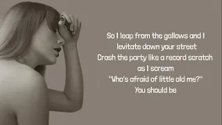 Taylor Swift - Who’s Afraid of Little Old Me? lyrics