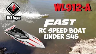 WLToys WL912-A RC Speed Boat - Best Value, Fast 390 Brushed RC Boat Under $45