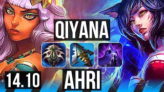 QIYANA vs AHRI (MID) | Rank 3 Qiyana, 15/1/6, Legendary | BR Challenger | 14.10