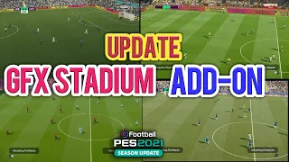 PES 2021 GFX Mod for Stadium AddOn new graphics mod Season 2023