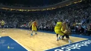 Linas Kleiza asks for a timeout on a live ball