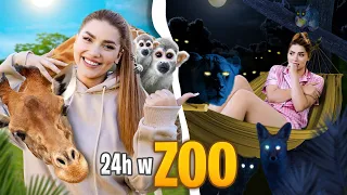 SPĘDZIŁAM 24H W ZOO!