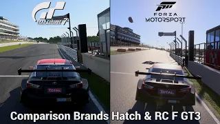 Gran Turismo 7 Vs Forza Motorsport - Comparison Brands Hatch & RC F GT3 [PS5 & XSX]