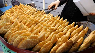 만들기가 무섭게 완판되는 이유? 7개에 1000원 붕어빵 | Korean Popular Winter Snack Fish-shaped Bread | Korean Street food