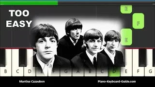 The Beatles Yesterday Slow Very Easy Piano Notes