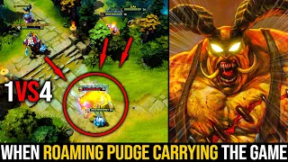 When Support Can Carrying The Game!!! Epic 1vs4 Roaming Pudge 28Kills | Pudge Official