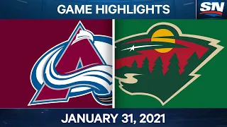 NHL Game Highlights | Avalanche vs. Wild - Jan. 31, 2021