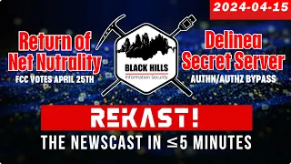 REKAST - Talkin' Bout [infosec] News 2024-04-15 #infosecnews #cybersecurity #podcast  #podcastclips