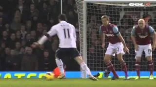 West Ham 2-3 Tottenham Goal Gareth Bale 25/02/2013