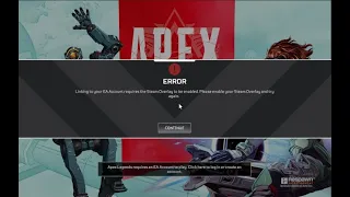 No able to register and overlay doesn't open in Steam Apex Legends