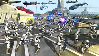 Droid Army INVASION of KAMINO DEFENSES! - Men of War: Star Wars Mod
