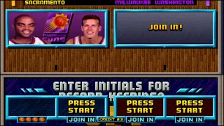 NBA Jam: Houston Rockets Vs. Detroit Pistons Arcade Video Game (MAME) Double Overtime Thriller?!