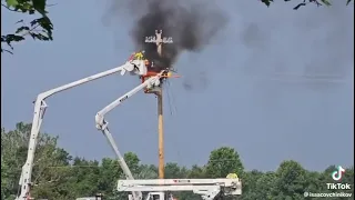 Lineman Rescue Arcflash fire