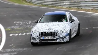 2023 Mercedes CLE 53 AMG and Mercedes CLE 63 AMG Coupe spied Testing on the Nürburgring