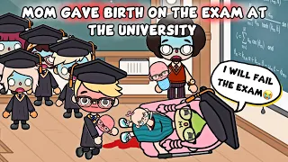 Mom Gave Birth on The Exam at The University | Sad Story | Toca Life Story | Toca Boca