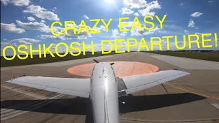 CRAZY EASY OshKosh EAA Airventure Departure 2022 with General Aviation Aircraft | FULL ATC Audio