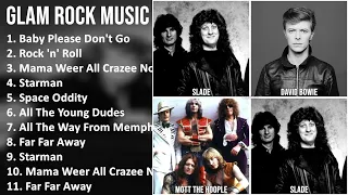 GLAM ROCK Music Mix - Gary Glitter, Slade, David Bowie, Mott the Hoople - Baby Please Don't Go, ...