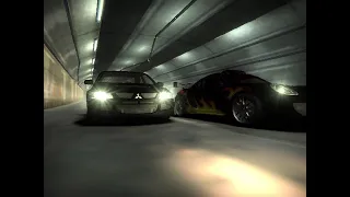 MITSUBISHI LANCER Evolution VIII vs PORSCHE Cayman S - Sprint North Bay- Need for Speed™ Most Wanted