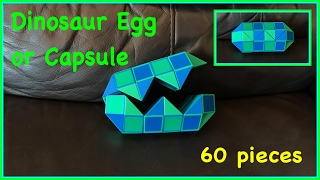 Smiggle Python Puzzle or Rubik's Twist 60 Tutorial: How to Make a   Dinosaur  Egg or Capsule