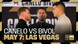 THE FIRST FACE OFF: Canelo Alvarez vs Dmitry Bivol