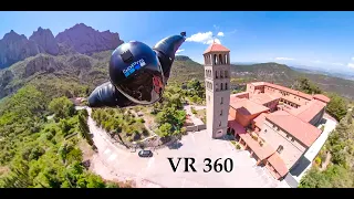Wingsuit flight by Monastery - Montserrat Spain VR 360