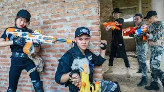 Nerf Guns War : Captain Police Men Of SEAL TEAM Special Attack Black Leader Criminal Dangerous