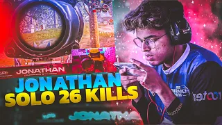 JONATHAN SOLO 26 KILLS AND KIKI SUPPORT ♥️ ||RANDOM TEAM MATE SHOKED||😱😱😱🫣