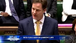 Nick Clegg Keen on Lobbying Laws