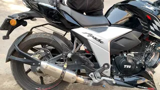 AKRAPOVIC EXHAUST INSTALLATION IN TVS APACHE RTR 160 4V | BEST EXHAUST FOR TVS APACHE