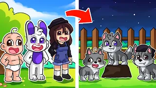 BEBE NOOB Y WINKI SE CONVIERTEN EN LOBOS SALVAJES  MINECRAFT !! 😱🐺