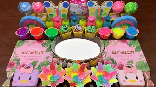 Hello Kitty! Mixing Makeup And Floam Into Glossy Slime || Relaxing with Slime! #539