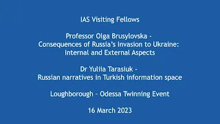 Professor Olga Brusylovska & Dr Yuliia Tarasiuk - Loughborough – Odessa Twinning Event