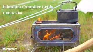 POMOLY T-Birck Mini Titanium Campfire Grill - Natural Sound