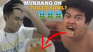 MAN EATS IN TOILET BOWL! GRABE TO!!! ASMR MUKBANG SA BOWL REACTION | BRI PH