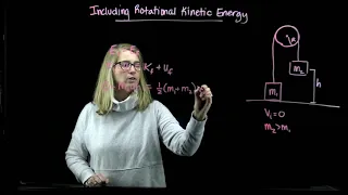 Atwood Machine with rotational kinetic energy