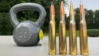 50 BMG vs Kettlebell