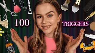 ASMR 100 Triggers In 6 Minutes. A+++ Audio!🎧Watch with Headphones!🎧