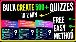 How to create bulk video , Quiz with  CANVA,  #ai, #xenzia ,#canva #bulk