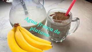 Como hacer Agua de Plátano#Agua Fresca de Plátano#mexican banana drink #Paso a paso agua de plátano