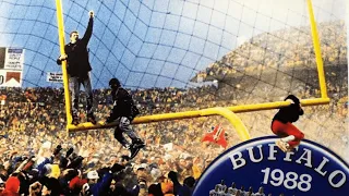Bills Fans Tear Down Goal Posts After Winning 1988 AFC East Championship