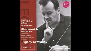 Shostakovich - Symphony No.10 (USSR SO - Svetlanov) 21.8.1968