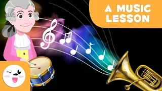 A music lesson | Instruments and musical figures for kids