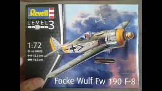 Распаковка сборной модели самолёта "Focke-Wulf 190 F-8" от фирмы Revell