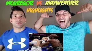 Conor McGregor vs Floyd Mayweather [FIGHT HIGHLIGHTS] [REACTION]