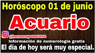 Horóscopo de hoy Acuario 🌹 01 de junio de 2024 // Hoy recibirás buenas noticias 🌹🥳💕🌹