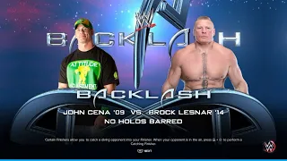 JOHN CENA VS BROCK LESNAR IN A NO HOLDS BARRED MATCH AT BACKLASH WWE 2K23 GAMEPLAY